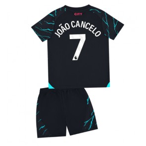 Manchester City Joao Cancelo #7 Tredjedraktsett Barn 2023-24 Kortermet (+ Korte bukser)